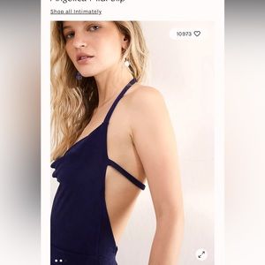 Free People “Angelica Midi Slip” in Charcoal size LG